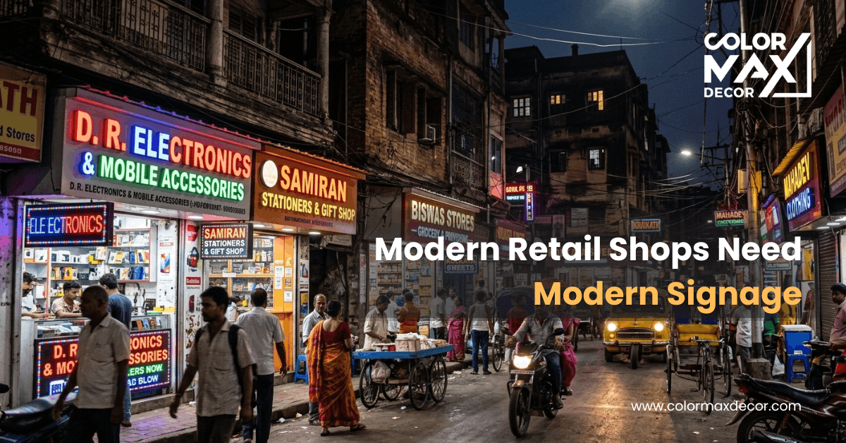 LED glow sign board Kolkata for retail shop branding